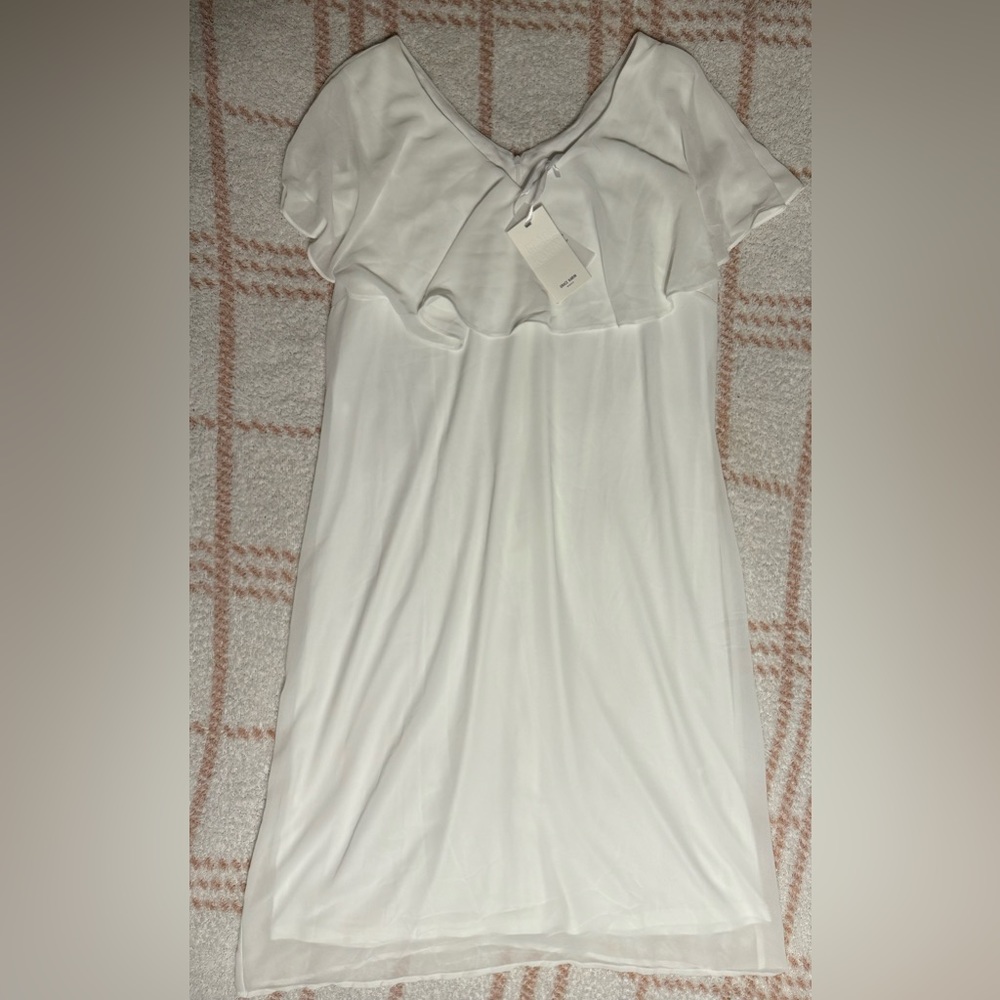 White Chiffon MIDI dress